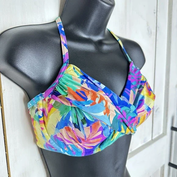 Sunsets Alegria Crossroads Underwire Bikini Top Swimsuit Sz 34D / 36C NWT Floral - Picture 12 of 12